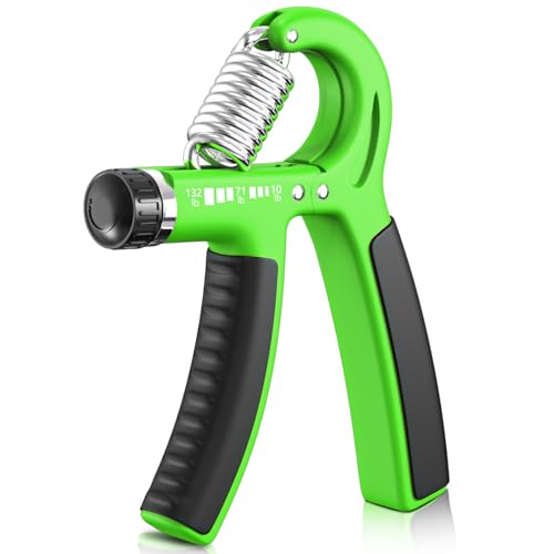 FitBeast Grip Strengthener Forearm Strengthener, Adjustable Hand Grip Strengthener for Strength Training & Rehabilitation, 10-132 lbs Resistance, Ideal for Athletes and Physical Therapy (1 Piece) - color: Light Green