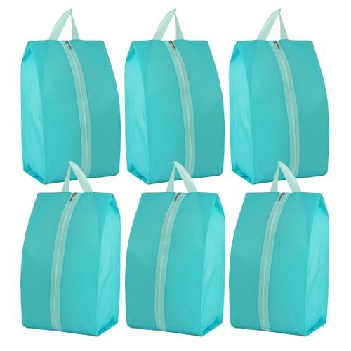 6pcs Portable Shoe Organizer, Travel Pouches with Zipper, Golf Shoe Bags, Clothes Bags, Soccer Cleats Bag Shoe Pouch for Gym, Waterproof, Odor-Resistant (Blue) | Golf Shoe Bags, Clothes Bags, Soccer Cleats Bag Shoe Pouch for Gym, Waterproof, Odor-Resistan