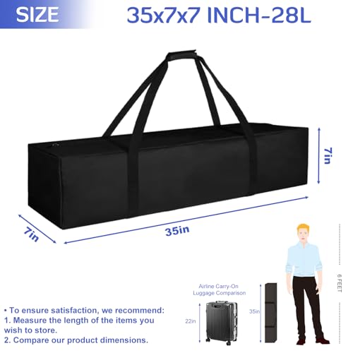 INFANZIA 35in Large Travel Duffel Bag, 600D Water Resistant Foldable, 28L | Sport Luggage Bag with Upgrade Zipper, Foldable Equipment Storage Bag, for Moving Camping Tent Tripod Fishing Umbrella - size: 35x7x7 inch