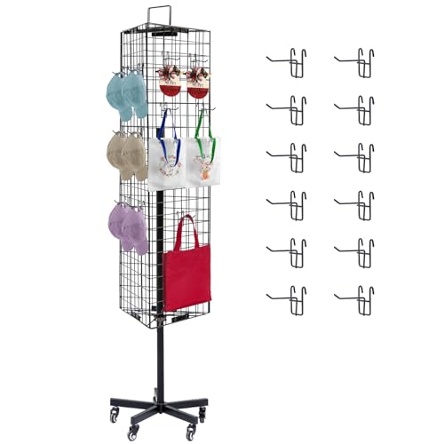 NectaCol 40 Packs 4" Metal Grid Wall Hooks, Standard Gridwall Panel Hooks are for Gridwall Panels Display, Black - size: 4 Inch