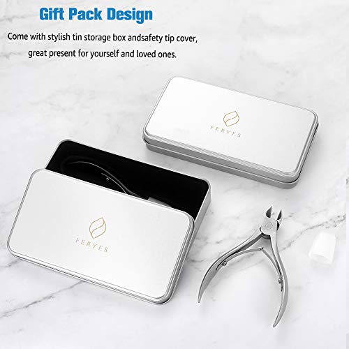 FERYES Toenail Clippers for Ingrown,Thick Toenails, 4R13 Stainless Steel Large Handle Fingernail Clipper,Nail Clipper - Silver - color: Silver
