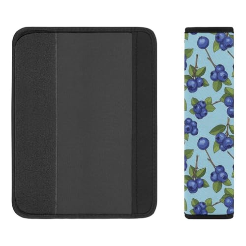 2 Pack Universal Soft and Comfortable Car Seat Belt Pad for Girls and Boys, Stroller Pushchair High Chair, Blueberry Shoulder Protector - color: Pattern 463