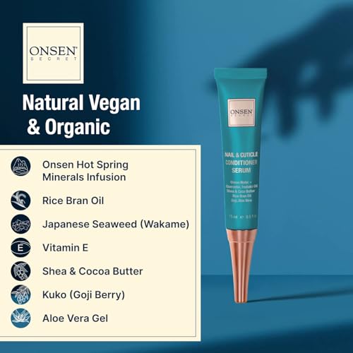 Onsen Secret Complete Nail Reboot Kit w/Cuticle Oil 10ml, Nail File 120/180 Grit Double Sided, A 3-Way Buffer Block & Cuticle Serum-15ml in Action | Super Value Pack - size: Complete Nail Reboot Kit