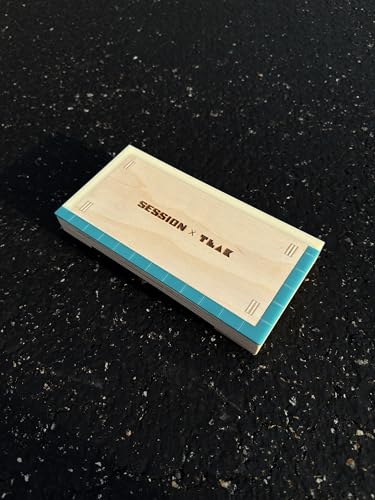 Teak Tuning x Session Fingerboard Manual Pad with Matte Acrylic Coping – 12.75" Long, 7.875" Wide, 6" Tall – Baltic Birch Wood Fingerboard Obstacle - Box for Manuals, Grinds & Slides