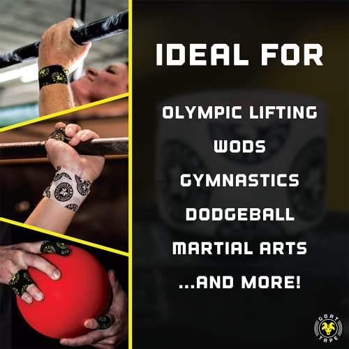 Goat Tape Super Stretchy Thumb Tape 4 Rolls and Scary Sticky Premium Athletic Tape 2 Rolls, Sticks with You Through The Toughest Fitness Workouts and Lifts