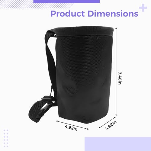 Bouldering Chalk Bag with Quick-Adjust Waist Belt, Oxford Cloth 840D, 7.5X4.9X4.9 in, for Rock Climbing, Weight Lifting, Plus Gymnastics