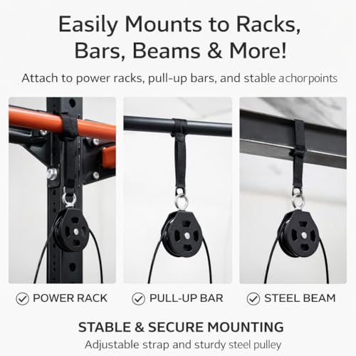 Valor Fitness Portable LAT Pulldown Machine – Standalone or Bundle with Tricep Rope, V-Bar & Triangle Handle for Strength Training & Home Gym