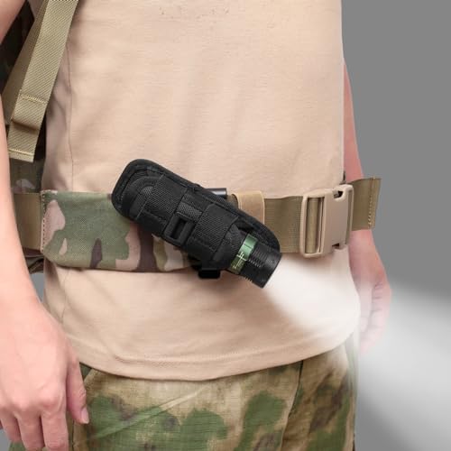 TRIWONDER Tactical Phone Pouch Molle, Smartphone Holster Bag EDC Utility Cellphone Lock Card Holder Organizer Fit for Waist Belt Case - color: 10 Black