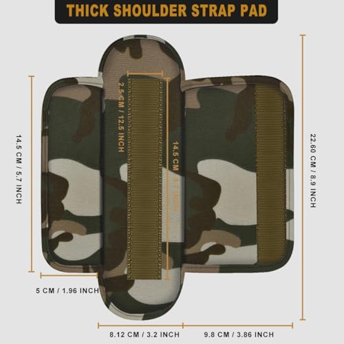 ZINMARK Tactical Shoulder Pad with Ultra-Thick Cushion for Vest Shoulder Straps and Backpacks, Comfort and Breathable,(1PCS-Camouflage-Green) - color: Camouflage-green