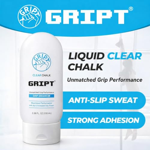 GRIPT Liquid Chalk Hand Grip Gym Pole Dance Weightlifting Rock Climbing Bouldering Gymnastics Crossfit Mess Less Sweat Resistant Long Lasting Professional Gel Chalk 100ml - color: Hand Chalk - Pole dance, Aerial Yoga