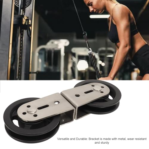 Cable Pulley System, Two Way Pulley Block, Stainless Steel Silent Bearing, Suitable for pulldown attachments on Home Fitness Equipment. - size: Plastic