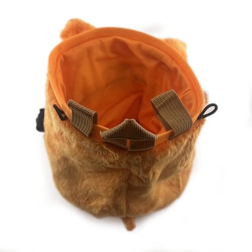 Rock Climbing Chalk Bag + Refillable Ball – Boba Dog Plush Animal Bag - style: Chalk Bag + Refillable Chalk Ball