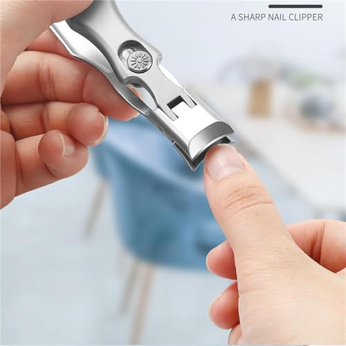 Nail Clippers, Stainless Steel Nail Clippers, Portable for Thick Nails - color: 2black