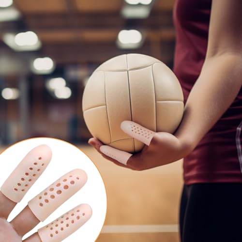16Pcs Gel Finger Cots with Air Holes,Breathable Protectors for Finger Tips - Ideal for Wound, Cracking,Writing & Housework,Multi - Scene Hand Care