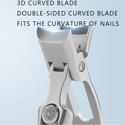 Nail Clippers, Stainless Steel Nail Clippers, Portable for Thick Nails - color: 2black