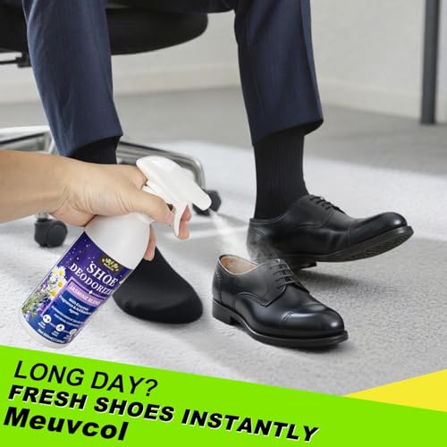 Shoe Deodorizer Spray – 17.6 Floz Powerful Odor Elimination For Shoe, Sneaker, Boot, Cleats & Leather – Long Lasting Shoe Odor Spray For Smelly Sandals, Freshener & Smell Remover for Stinky Footwear