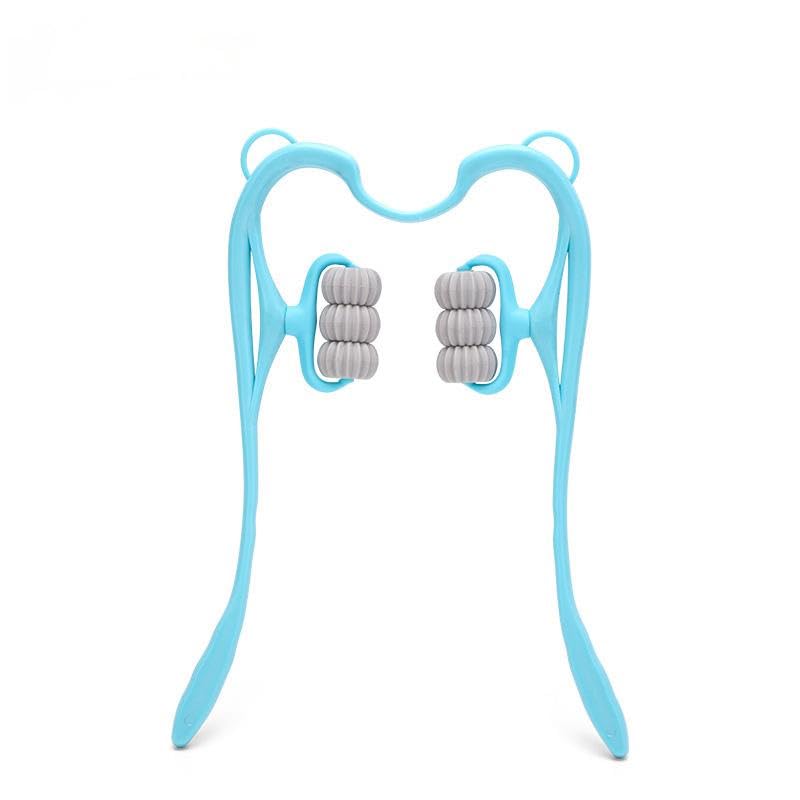 LuxFit Manual Neck Massager Tool Roller for Pain Reilef, Shoulder and Cervical Neck Massager Shiatsu Deep Tissue Trigger Point Manual Self Muscle Cervical Spine Massage