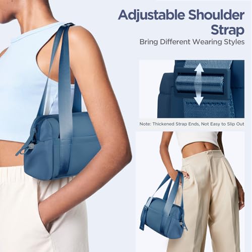 Mini Gym Bag for Women Girls Small Gym Tote Bag with Wet Compartment Waterproof Travel Duffle Bag Cute Workout Sport Bag - color: Dark Cyan-12in