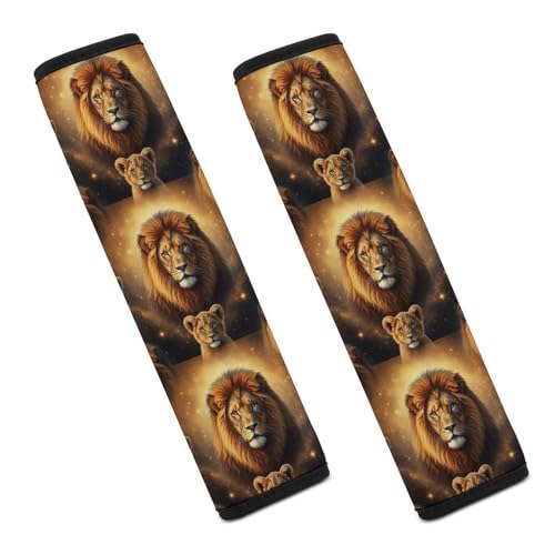 Soft Padded Seat Belt Shoulder Pad for Elderly Support, Stroller Pushchair High Chair, 2 Pack Lions Lion Cub Shoulder Harness Cover Neck and Shoulder Support - color: Pattern 772