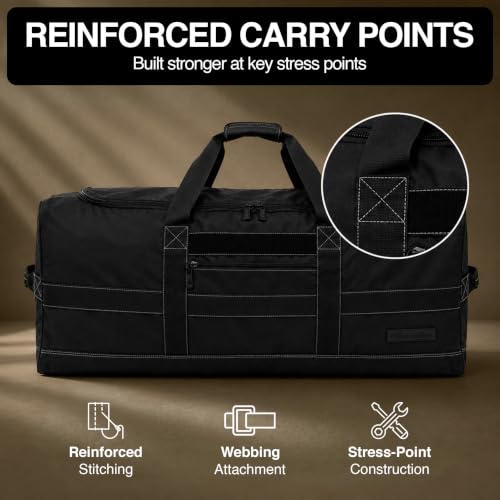 Tufformation 132L 36" Heavy Duty Extra Large Duffle | Upgrade Zipper with Durable and Water Resistant, Camping Bag, Travel Storage, Tent Storage, Sports Equipment Bag for Coaches