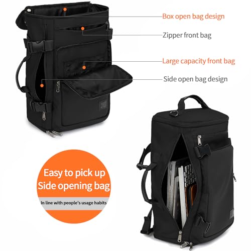 Kalesi Gym Duffle Bag Backpack 4-Way Waterproof with Shoes Compartment for travel Sport Hiking laptop - color: Business-black