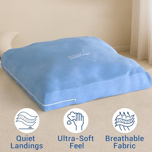 Skil-Care Crash Pad Cover Replacement, Nylon and Cozy Cloth, Machine Wash | Indoor & Outdoor Durable Cover Only (No Foam), Soft Landing, Crashpad for Kids Sensory Mat, For Active Play, Machine Washable - size: 6' x 6' Cover