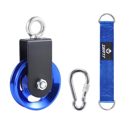 SERTT Cable Pulley Wheel for Home Gym Pulley System, Upgraded 90mm Aluminium Alloy Gym Pulley for Maximum 660LBS Load - color: Blue, style: [1 Pack]
