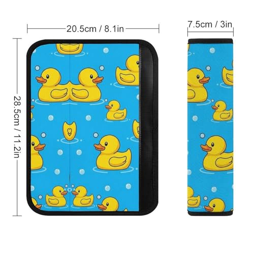 2PCS Rubber Cute Ducks Bubbles Car Seat Belt Pad Universal Fit Seat Belt Covers Cushion for Kids, Car Seats Pushchair Strollers High Chair Pushchair, Easy Install (No Tool) - color: Pattern 93
