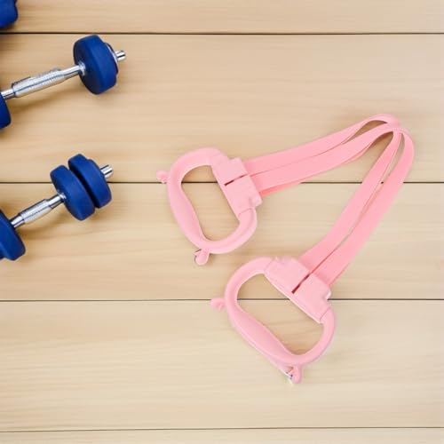 DOITOOL Figure 8 Resistance Bands Pink Elastic Back Training Rope Adjustable Strength Exercise Band for Shoulder and Arm Workout Home Fitness Equipment