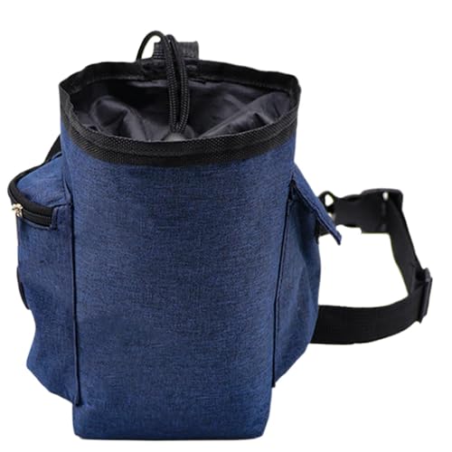 Rock Climbing Chalk Bag Adjustable Belt Gear Equipment | Chalk Organizer for Rock Climbing, Bouldering, Weightlifting, Gymnastics, Adults Women Men - color: Navy Blue