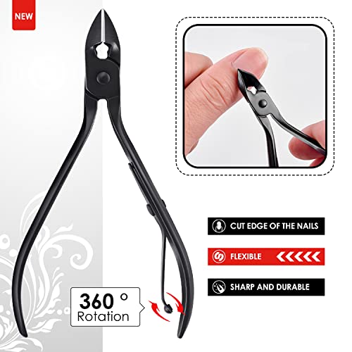 WOAMA 30-Piece Manicure Set Pedicure Kit Professional Nail Clipper Set Stainless Steel Manicure Kit Nail Kit for Women Men - Black - color: Black