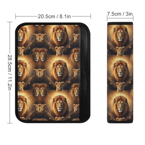 Soft Padded Seat Belt Shoulder Pad for Elderly Support, Stroller Pushchair High Chair, 2 Pack Lions Lion Cub Shoulder Harness Cover Neck and Shoulder Support - color: Pattern 772