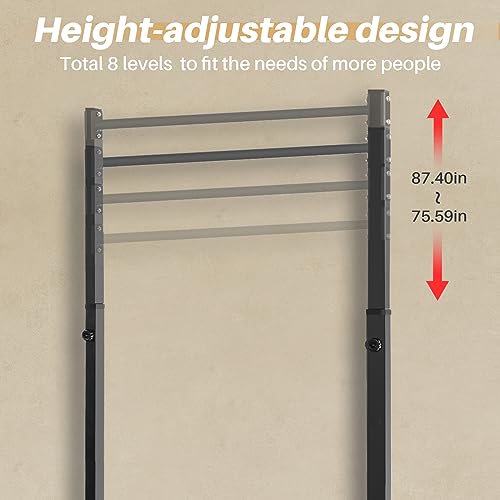 Pull Up Station, Bongkim Power Tower Portable Pullup Bar Station, Pull Up Bar for Home Gym, Pull Up Tower Station 330LBS - color: Black