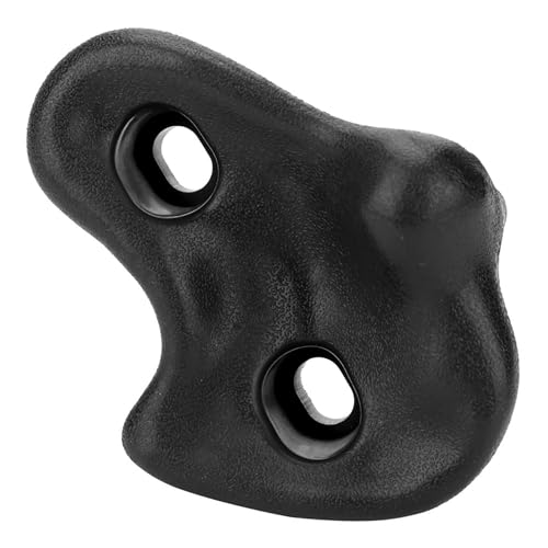 SUNGOOYUE 20 PCS Rock Climbing Holds, Ergonomic PE Rock Wall Grips with Screws and Wrench Tool, for Indoor Outdoor Kids - color: Black