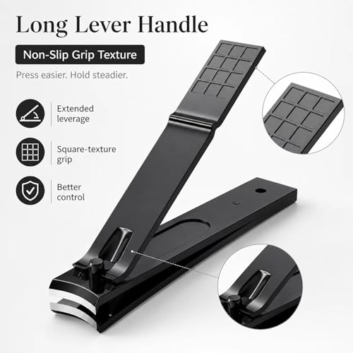 Aogeili Nail Clippers Set, Toenail Clippers & Fingernail Clipper Cutters, Ultra Sharp Stainless Steel Tools, Wide Jaw for Thick Nails, Heavy Duty Manicure Kit for Men Women Seniors - size: Large/Small
