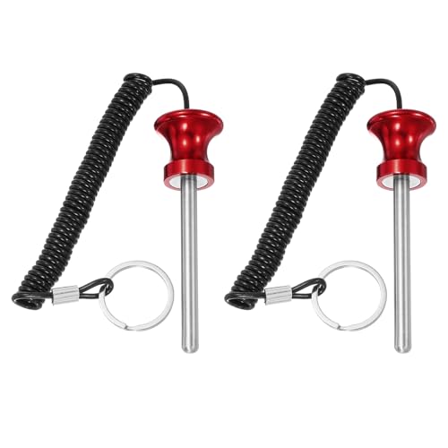 Weight Stack Pin, Weight Gym Pin Strength Training Equipment Replacement with Pull Rope for Commercial Home - color: Red, size: 0.3 x 3.1 Inch