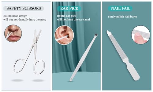 Nail Clipper Set, 6 Pcs Toenail Clippers, Stainless Steel Fingernail Clipper, and PU Leather Manicure Set, Purse Essentials Travel Nail Kit Gift Ideas