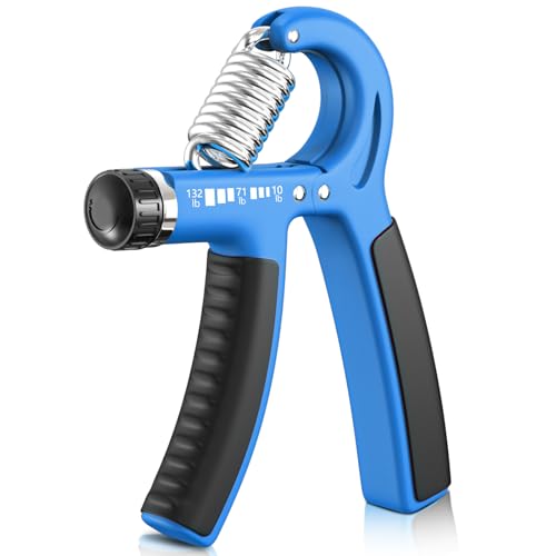 FitBeast Grip Strengthener Forearm Strengthener, Adjustable Hand Grip Strengthener for Strength Training & Rehabilitation, 10-132 lbs Resistance, Ideal for Athletes and Physical Therapy (1 Piece) - color: Light Blue