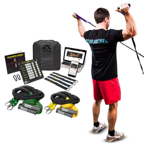 Crossover Symmetry Shoulder System Includes Two Sets of Resistance Bands Attachments Training Guide Exercise Chart Online Workouts for Home Fitness Rehab Rotator Cuff Exercises - style: Novice Squat Racks