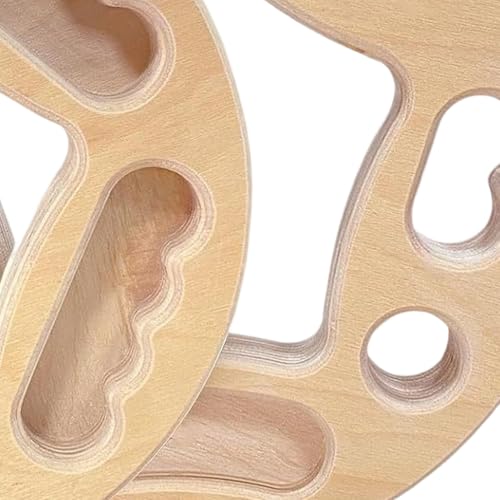 Hangboard Rock Climbing Wood Anti-Slip Grip Blocks | Wooden Hangboard for Climbing Training for Arm Workout Pull-up Training Indoor Outdoor Tree City