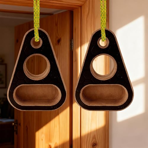 Climbing Fingerboard Small Wood Portable Workout Equipment | Pull-Up Training Fingerboard for Enthusiasts Trainers Women Men Adults Athletes Beginners Professionals Players Apartment