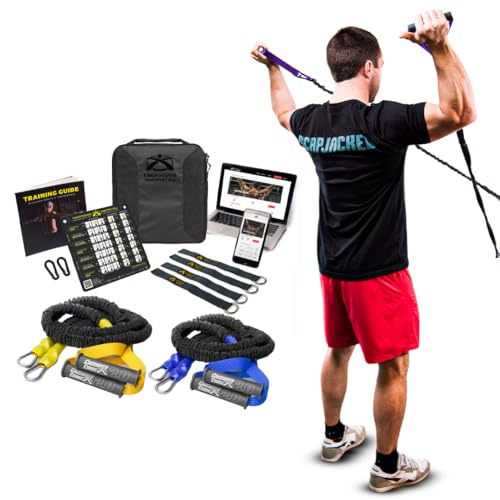 Crossover Symmetry Shoulder System Includes Two Sets of Resistance Bands Attachments Training Guide Exercise Chart Online Workouts for Home Fitness Rehab Rotator Cuff Exercises - style: Elite Squat Racks