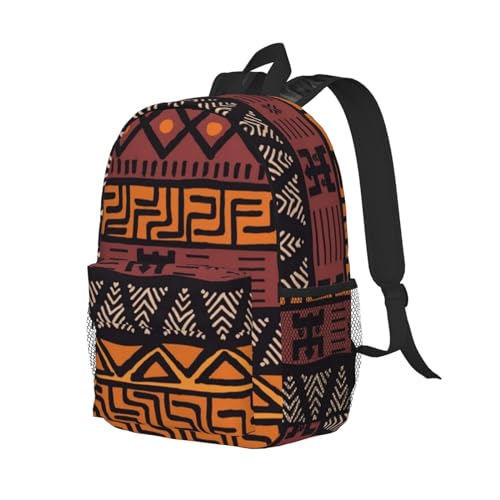 African Tribes Laptop Backpack African Art Backpack Bag With Adjustable Shoulder Straps - color: African Tribe _I1000