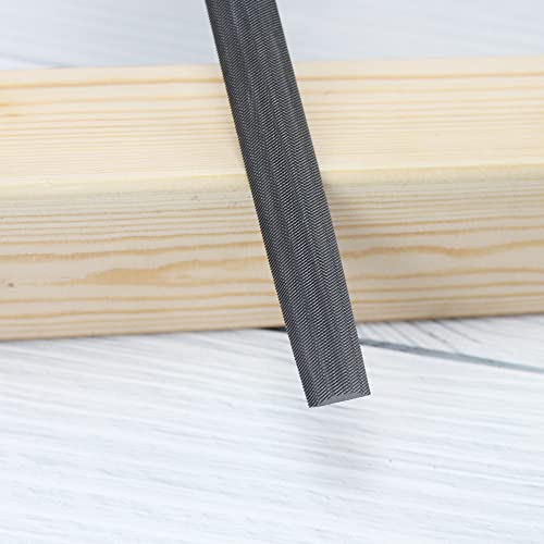 KALIM 2-Piece Flat & Half Round Medium Cut File, Double Cut Teeth, 6'' Length, Made of High Carbon Steel, Hand File Without Handle Suitable for Wood, Metal, Sharpening, etc.