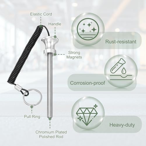 Weight Stack Pin, Weight Gym Pin Strength Training Equipment Replacement with Pull Rope for Commercial Home - color: Silver, size: 0.4 x 4.7 Inch