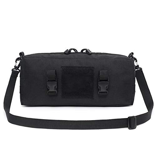 ACEXIER Outdoor Climbing Bags Waterproof Tactical Accessories Shoulder Bag 600D Nylon Molle Camping Pack Hiking Waist Bag - color: Black