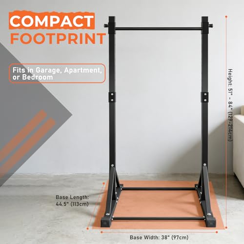 Freestanding Pull Up Bar Stand, Adjustable Chin Up Bar Outdoor | 440LBS Capacity, 7ft Tall Adjustable Stand, Strength Training, Home Gym, Outdoor Workout, Calisthenics Station