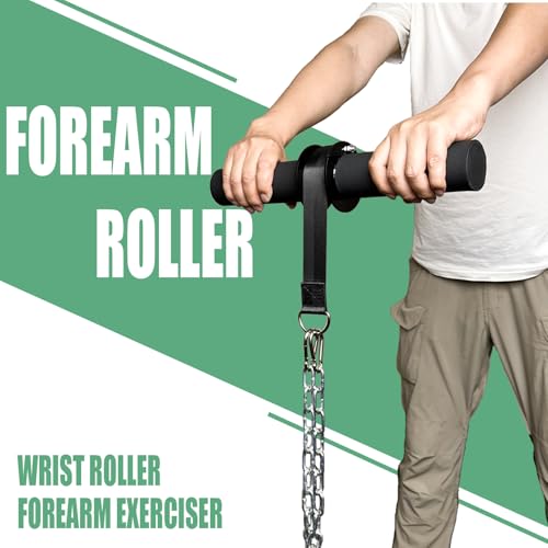 Forearm Strengthener Roller, 2.2 Inch Diameter Multi-functional Forearm Workout Equipment with Thick Grip Handle, Wrist Roller, Forearm Blaster for Wrist and Arm Strength Training Workout