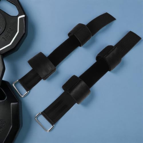 1 Pair Dumbbell Barbell Loading Straps Heavy Duty Adjustable Nylon Strength Training Wrist and Ankle Straps for Pullups and Squats with Ankle Protection
