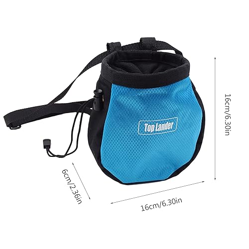 Rock Climbing Chalk Bag Drawstring Magnesia Pouch Bouldering Chalk Bucket Storage Bag for Weight Liftings, Gym, Climbing Magnesia Powder Hiking and Camping Accessories Portable Bouldering Bucket